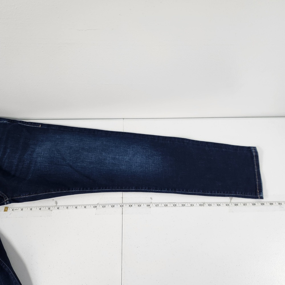 Mavi Jake Slim Leg Jeans Mens 34x30 Dark Indigo Organic Cotton Stretch Denim - Picture 4 of 10